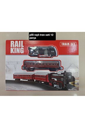 PİLLİ 12 PARÇA RAYLI TREN SETİ