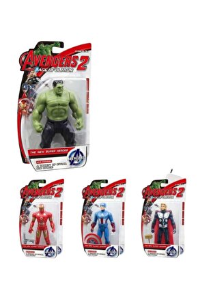 17 CM  4 LÜ IRON-MAN THOR  KAPTAN AMERİKA HULK KAHRAMAN 4 LÜ