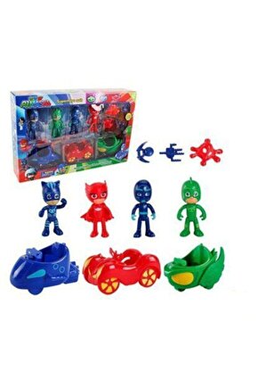 Oyuncak Pijamaskeliler 3 Arabalı Ve 4 Aksesuarlı Set Oyuncak Pjmasks Figür Ve Arabaları Scntoys