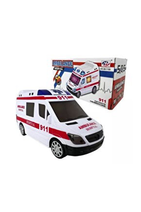 Ctoys Pilli 3D Işıklı Ve Sesli Ambulans 89-1189