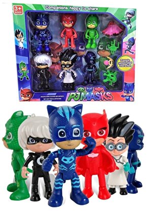 Pj Masks  Catboy Owlette Gekko 6lı 10 Parça Oyun Seti