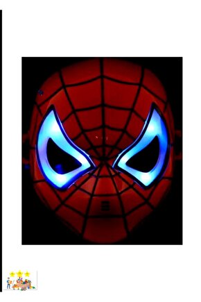 Maske Işıklı Spiderman Örümcek Adam Maskesi Kaliteli Ürün