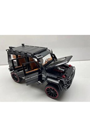 Mercedes G Jip Diecast Metal Model Oyuncak Araba 23 Cm Sesli Işıklı Kaput Bagaj Kapılar Açılabilen