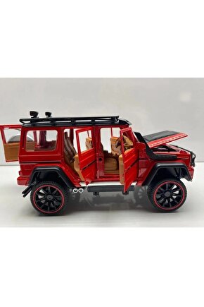 Mercedes G Jip Diecast Metal Model Oyuncak Araba 23 Cm Sesli Işıklı Kaput Bagaj Kapılar Açılabilen