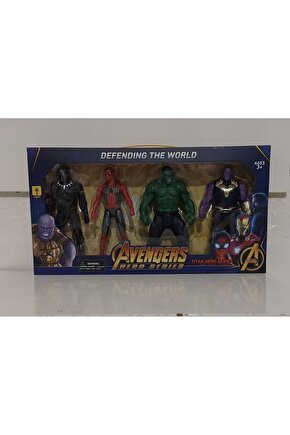 4LU KUTULU IŞIKLI AVENGERS KAHRAMAN 19 CM