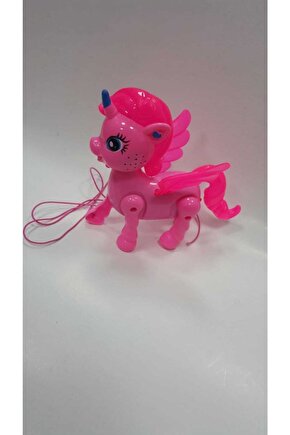 Pilli Yürüyen Sesli Hareketli Pembe Pony At