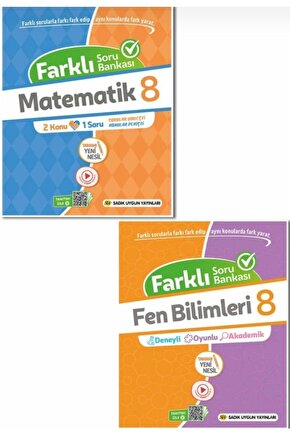 Sadık Uygun 8. Sınıf Farklı Soru Bankası Fen Bilimleri Matematik (YENİ)