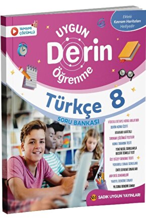 8.SINIF TÜRKÇE DERİN ÖĞRENME SORU BANKASI (YENİ) KAVRAM HARİTASI HEDİYELİ