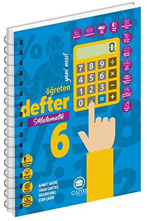 6. Sınıf Matematik Okula Yardımcı Öğreten Defter  Ahmet Sağdıç  Çanta Yayınları  9786257871761