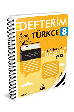 Arı Yayınları 8 Sınıf Türkçe Defterim 2025 Güncel Baskı