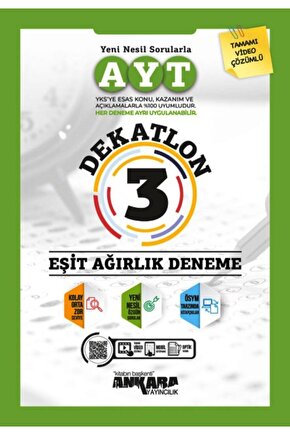 Ayt Eşit Ağırlık Dekatlon 3 Deneme