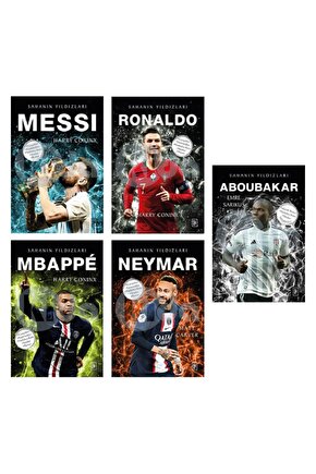 Sahanın Yıldızları Aboubakar Messi Ronaldo Mbappe Neymar 5 Kitap