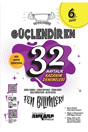 6. Sınıf Fen Bilimleri Güçlendiren 32 Haftalık Kazanım Denemeleri