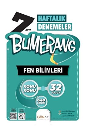 Bumerang 7. Sınıf Fen Bilimleri Haftalık Denemeler