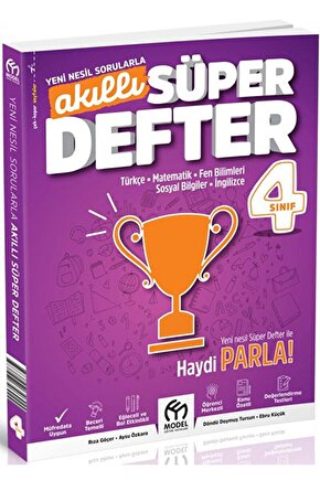 4. Sınıf Akıllı Süper Defter Tüm Dersler  Rıza Göçer  Model Eğitim Yayıncılık  9786257346924