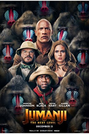 Jumanji The Next Level (2019) 1 ( FOLYO ) - AFİŞ - POSTER-4023