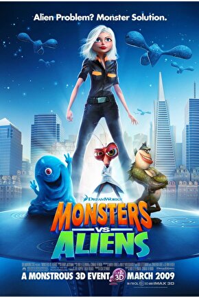 Monsters vs Aliens (2009) ( FOLYO ) - AFİŞ - POSTER-4690