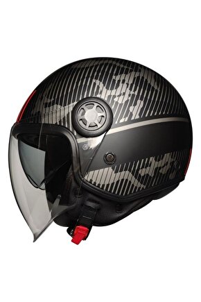 Motosiklet Yarım Kask Camlı Ce Onaylı Güneş Vizörlü Motor Kaskı Unıver