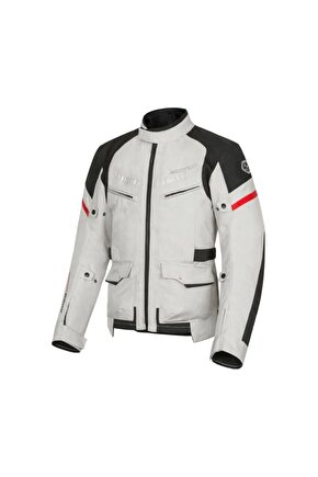 Motosiklet Montu 4 Mevsim Long Dayanıklı Oxford Kumaş Yumuşak Astarlı Motor Mont Man Grey