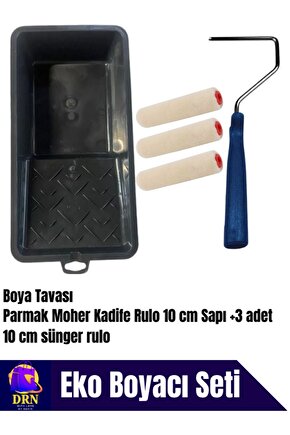 Moher Kadife Rulo 10cm | Boya Tavası | 10 Cm Rulo Sapı | Triflo Hediyeli