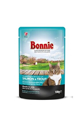 Somonlu Alabalıklı Pouch Jelly Yetişkin Kedi Konserve Maması 100 gr