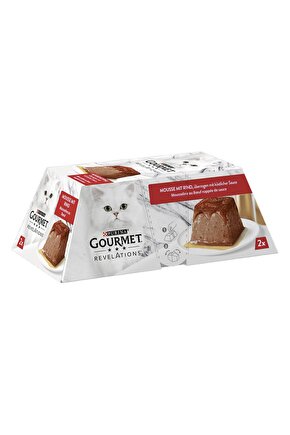 Purina Gourmet Revelations Sığır Etli Kedi Yaş Maması 2x57gr - Kedi Pastası