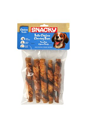 Füme Tavuk Rulo Köpek Ödül 5li *7,5cm *100g *6 Paket