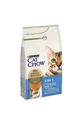 Purina Feline 3in1 Hindi Etli Yetişkin Kedi Maması 1.5 Kg