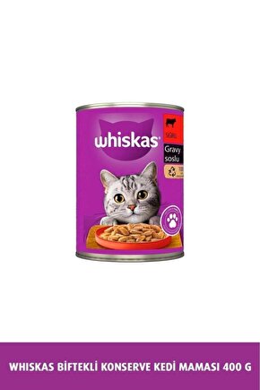 Sığır Etli,biftekli Konserve Kedi Maması 400 Gr(STT.052026)