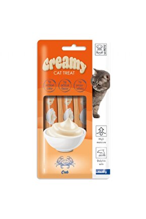 Creamy Yengeçli Ek Besin Ve Kedi Ödülü 4x15 gr