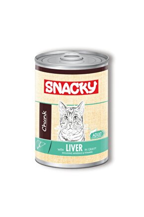 Snacky Chunk Yetişkin Kedi Konservesi Ciğerli - 400gr