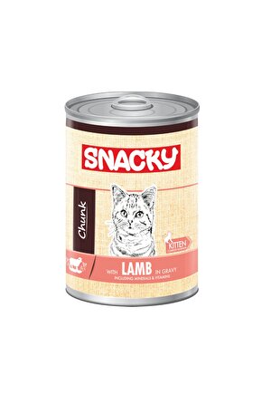 Snacky Chunk Yavru Kedi Konservesi Kuzu Etli- 400gr