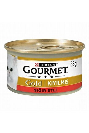 Gold Kıyılmış Sığır Etli Yetişkin Kedi Konservesi 85 gr - Petshopundan