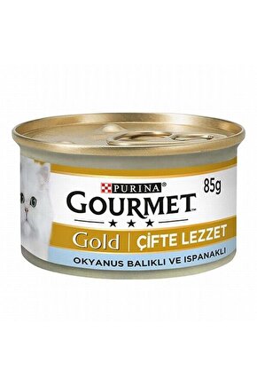 Gold Çifte Lezzet Okyanus Balıklı Sebzeli Yetişkin Kedi Konservesi 6 Adet 85 gr - Petshopund