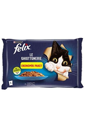 Multi Pouch Somonlu Ve Ton Balıklı Yaş Kedi Maması 4 X 85 gr