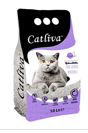 Catliva Bentonit Lavanta Kokulu Topaklanan Kedi Kumu 10 Lt - 8684076787526