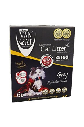 Vancat Aktif Karbon Grey Kedi Kumu 6 Lt (Kutu) - 8699245858044