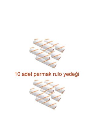 Ekonomik Parmak Rulo Yedek 10 Cm ( 10 Adet ) - Fırça - Beyaz