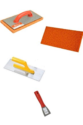 Alçı Mala 35cm+ Kauçuklu Mala + Spatula No 6 Set