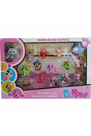 Minişler Ailesi 15 Parça Minişler - Littlest Pet Homes Minişler - Petshops Ailesi