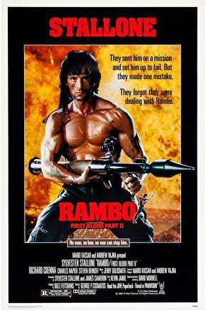 Rambo First Blood Part II (1985) 3 AFİŞ - POSTER ( FOLYO ) - AFİŞ - POSTER-5290