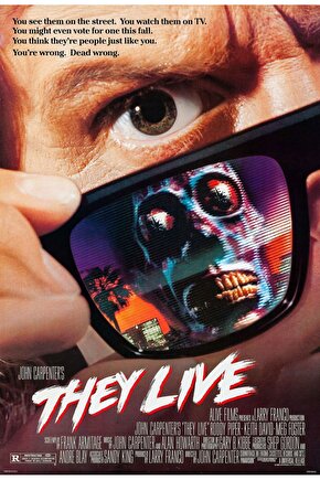 They Live (1988) 1 AFİŞ - POSTER ( FOLYO ) - AFİŞ - POSTER-8117