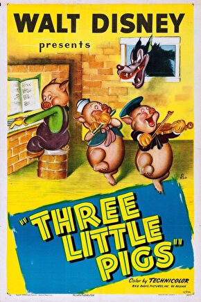 Three Little Pigs (1933) AFİŞ - POSTER ( FOLYO ) - AFİŞ - POSTER-8201