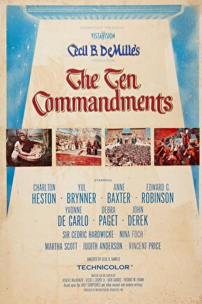 The Ten Commandments (1956) 4 AFİŞ - POSTER ( FOLYO ) - AFİŞ - POSTER-7963