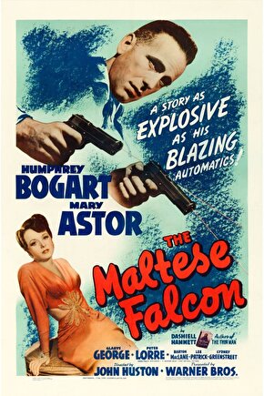 The Maltese Falcon (1941) 2 AFİŞ - POSTER ( FOLYO ) - AFİŞ - POSTER-7541