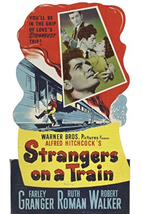 Strangers on a Train (1951) 4 AFİŞ - POSTER ( FOLYO ) - AFİŞ - POSTER-6233