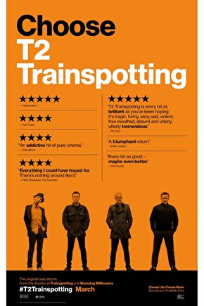 T2 Trainspotting (2017) 5 AFİŞ - POSTER ( FOLYO ) - AFİŞ - POSTER-6328