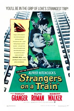 Strangers on a Train (1951) 2 AFİŞ - POSTER ( FOLYO ) - AFİŞ - POSTER-6231