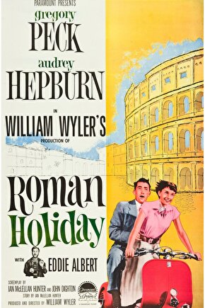 Roman Holiday (1953) 1 AFİŞ - POSTER ( FOLYO ) - AFİŞ - POSTER-5523