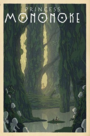 Princess Mononoke (1997) 2 AFİŞ - POSTER ( FOLYO ) - AFİŞ - POSTER-5204